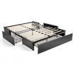 Queen Size Platform Bed with3 Drawers & Wooden Slats