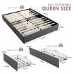 Queen Size Platform Bed with3 Drawers & Wooden Slats