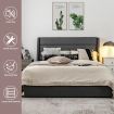 Queen Size Platform Bed with3 Drawers & Wooden Slats