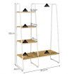 Free Standing Storage Organizer with Shelves for Bedroom/ Living Room