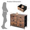 3-Tier Storage Dresser with 6 Drawers & Steel Frame