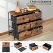 3-Tier Storage Dresser with 6 Drawers & Steel Frame