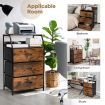 3 Chest of Drawers with Top Shelf & Metal Frame