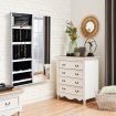 Jewelry Storage Cabinet with Full-Length Mirror for Bedroom