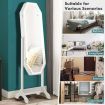 Jewellery Armoire with Full-Length LED Mirror for Bedroom