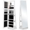 161CM (H) Jewelry Armoire with 360 degree Swivel Full Length Mirror & LED lights