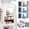 161CM (H) Jewelry Armoire with 360 degree Swivel Full Length Mirror & LED lights