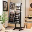 Freestanding Jewelry Cabinet with Full Length Mirror