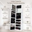 Free Standing Jewelry Armoire with Full Length Mirror for Bedroom