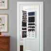 5 LED Lights Jewellery Cabinet with Full-Length Mirror for Bedroom