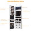 5 LED Lights Jewellery Cabinet with Full-Length Mirror for Bedroom