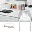 Modern Makeup Table with 10 LED Dimmable Bulbs for Women