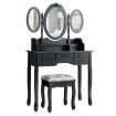 Dressing Table Set with Makeup Desk & Stool