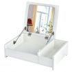 Countertop Vanity Dresser with Flip-Top Mirror and Multifunctional Storage Box for Bedroom