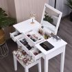 Dressing Table Stool Set with Flip Top Mirror & Storage Drawer