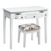 Dressing Table Stool Set with Flip Top Mirror & Storage Drawer