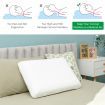 Memory Foam Pillow with Zippered Washable Pillowcase for Back Side Stomach Sleepers