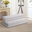 4-Fold Folding Sleeping Mat Sofa Bed with Smooth Zipper for Single/King Single /Double/Queen