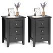 Bedside Table with 3 Drawers for Living Room and Bedroom