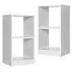 2-tier Bookcase Set with Anti-toppling Device for Bedroom