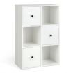 3-Tier Bookshelf with 3 Cubes & 3 Drawers for Office