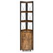 6-Tier Corner Bookcase with 5-Level Adjustable Shelf & Anti-Tipping Kits