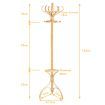 Practical Birch Coat Stand with 360 degree Rotating Top Tier for Hat & Jacket