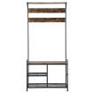 3-In-1 Multifunctional Coat Rack Stand with Storage Shelf for Entryway