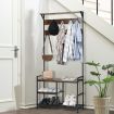 3-In-1 Multifunctional Coat Rack Stand with Storage Shelf for Entryway