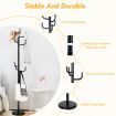 Metal Coat Rack Stand with 8 Hooks for Hats & Scarves & Handbags