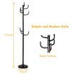 Metal Coat Rack Stand with 8 Hooks for Hats & Scarves & Handbags