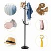 Metal Coat Rack Stand with 8 Hooks for Hats & Scarves & Handbags