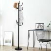 Metal Coat Rack Stand with 8 Hooks for Hats & Scarves & Handbags