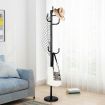 Metal Coat Rack Stand with 8 Hooks for Hats & Scarves & Handbags