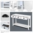 3-Drawer Console Table with 3 Drawers for Living Room