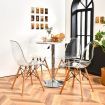 Mid-Century Modern Set of 4 Dining Chairs with Beech Wood Legs for Dining Room/Kitchen/Living Room