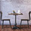 Vintage Dining Chairs Set of 2 with  Wood & Metal for Cafe/ Kitchen