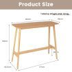 120cm Rectangular Bar Height Pub Table with Sturdy Wooden Construction for Dining Room