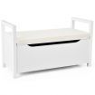 Entryway Shoe Changing Storage with Flip-up Padded Seat and Side Handle