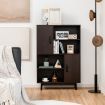 4-Tier Wooden Bookcase with 2 Doors & 4 Open Shelf