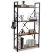 4 -Tier Industrial Bookshelf Open Storage Bookcase Display Shelf for Home Office