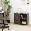 3-Drawer Mobile File Cabinet with Adjustable Shelf for Home & Office