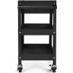 3-Tray Rolling Utility Cart with Drawer and Wheels for Garage and Warehouse