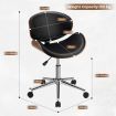 Modern Computer Chair with Curved Swivel Seat for Home & Office