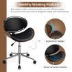 Modern Computer Chair with Curved Swivel Seat for Home & Office