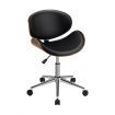 Modern Computer Chair with Curved Swivel Seat for Home & Office