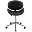 Modern Computer Chair with Curved Swivel Seat for Home & Office