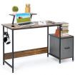 Computer Desk with Reversible Storage Drawer & Shelf