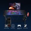 K-shaped Ergonomic Gaming Desk with Video Storage for Home