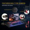 K-shaped Ergonomic Gaming Desk with Video Storage for Home